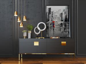 新中式方形拉手的玄关柜边柜