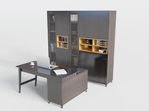 新中式实木老板台老板桌和装饰柜