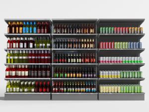 现代超市红酒饮料货架展示架