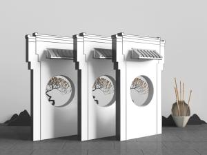 中式镂空入户门屏风