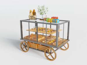 工业风可移动的糕点售卖车