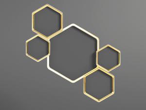 现代六边形墙饰挂件