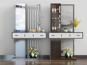 新中式中间抽屉的装饰柜