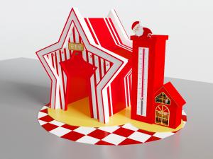 现代五角星造型的许愿屋