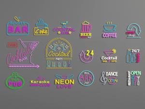 酒吧咖啡厅灯饰指示牌标识