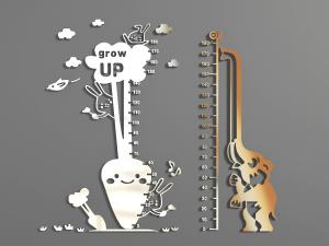 儿童身高测量表尺、墙饰挂件