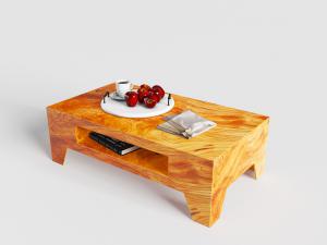 东南亚实木长方形茶几