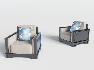 中式古典单人沙发3d模型 中式古典单人沙发