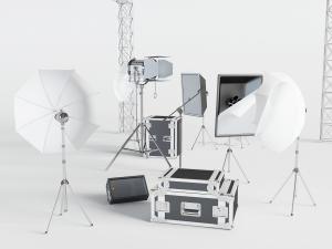 摄影伞灯舞台音响器具整理箱3d模型 摄影伞灯舞台音响器具整理箱