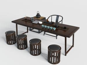 新中式茶桌茶台椅凳