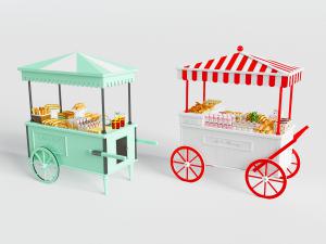 早点食品售卖车推拉车