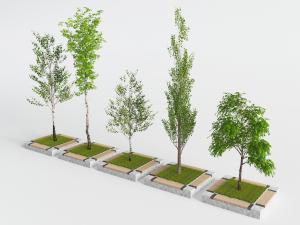 景观树木花坛防腐木长凳长椅