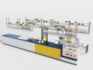 工业风储物架蛋糕房柜台