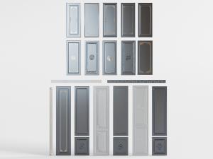 中式黑色实木柜门