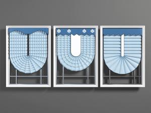 扇形小窗短帘罗马帘