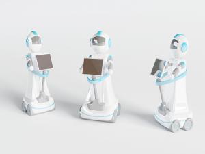 带显示屏幕的机器人