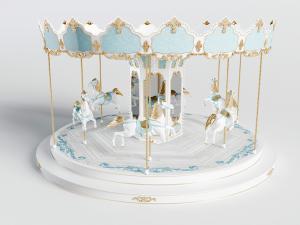欧式儿童转马游乐设备设施3d模型 欧式儿童转马游乐设备设施
