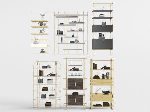 现代轻奢金属装饰置物架