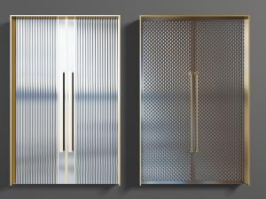 新中式双扇带凹凸纹理的大门