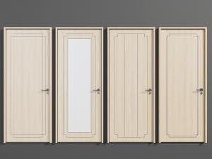 新中式白色实木平开门