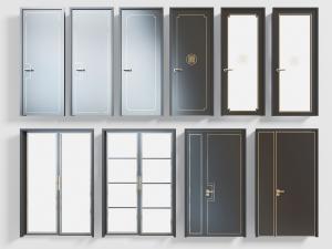 新中式实木子母双扇平开门