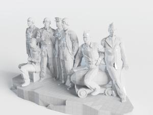 军人雕塑工艺品摆件