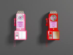 儿童老式挂墙拨号电话机玩具