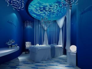 现代美容院会所spa护理房按摩床