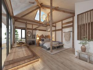 新中式民宿客房卧室