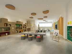 现代幼儿园教室画室