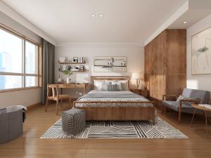 新中式民宿酒店客房卧室