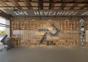 工业风面包房饮品店货架