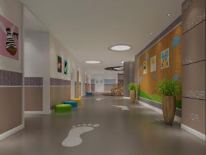 现代幼儿园过道走廊