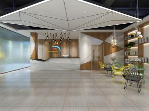 北欧健身房接待前台咨询洽谈区3d模型 北欧健身房接待前台咨询洽谈区