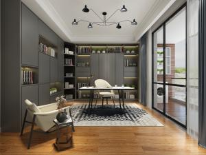 现代极简书房