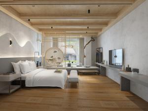 新中式民宿客房卧室