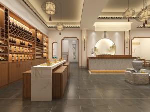 新中式餐馆饭店接待前台