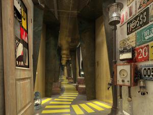 工业风酒店过道走廊