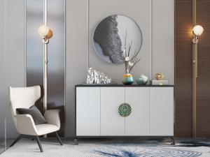 新中式玄关柜边柜休闲样子