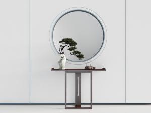 中式端景台盆景盆栽3d模型 中式端景台盆景盆栽