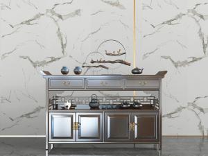 中式实木餐边柜