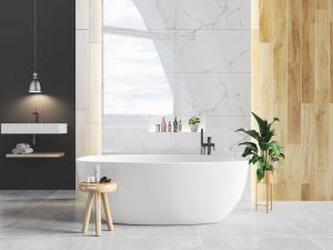 北欧白色陶瓷浴缸浴盆