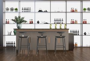 新中式吧台吧椅酒柜