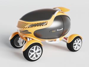 现代蛋形概念车3d模型 现代蛋形概念车