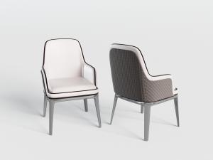 新中式装饰黑边的餐椅