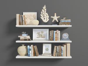 美式白色隔板装饰置物架