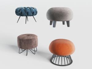 现代圆形布艺坐墩坐凳