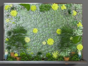 现代植物墙景观小品