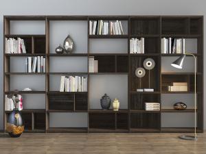 新中式实木装饰置物架书柜