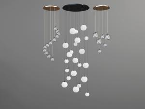 现代螺旋风铃造型的吸顶灯3d模型 现代螺旋风铃造型的吸顶灯